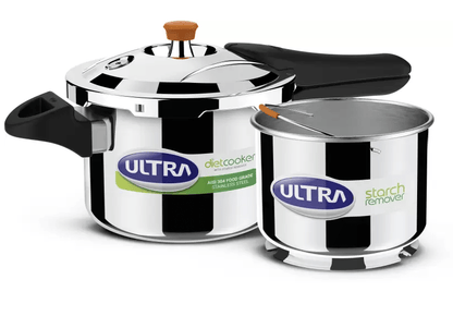 ULTRA DURACOOK DIET 3 L Outer Lid Induction Bottom Pressure Cooker  (Stainless Steel)