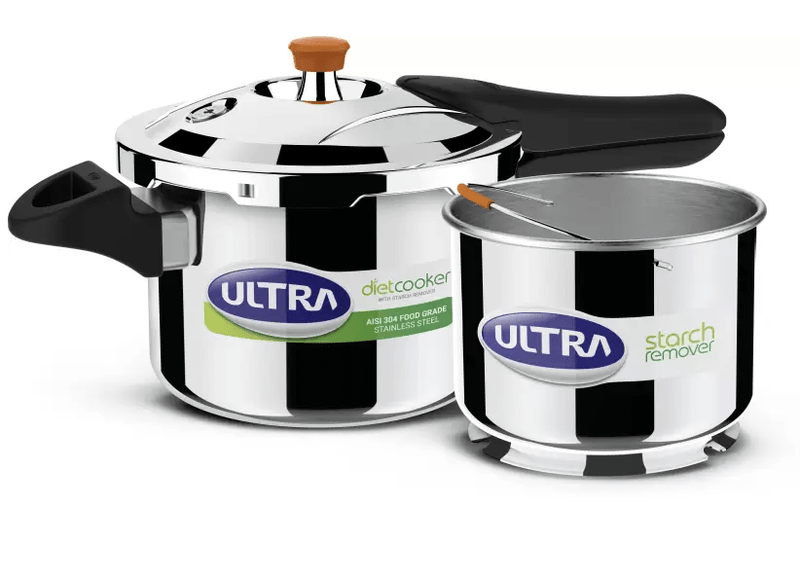 ULTRA DURACOOK DIET 3 L Outer Lid Induction Bottom Pressure Cooker  (Stainless Steel)-1