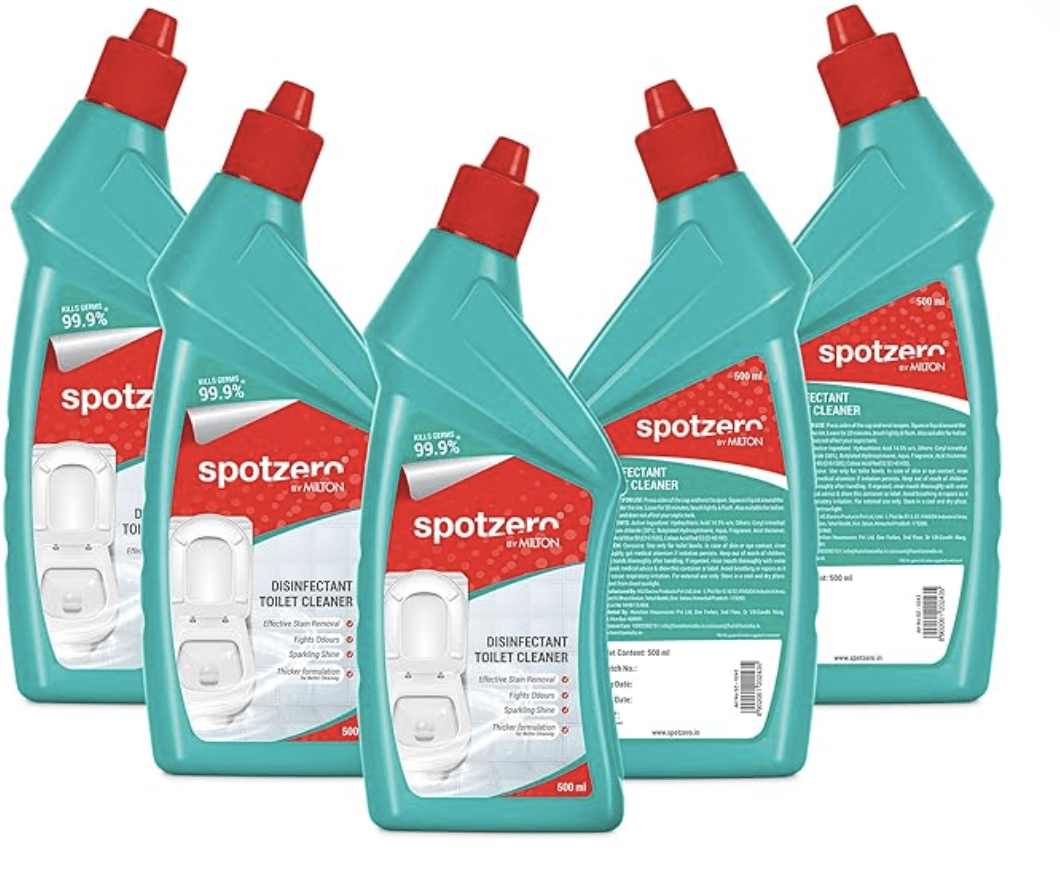 Spotzero By Milton Disinfectant Toilet Cleaner, 500 ml Each, 5 Pcs Set