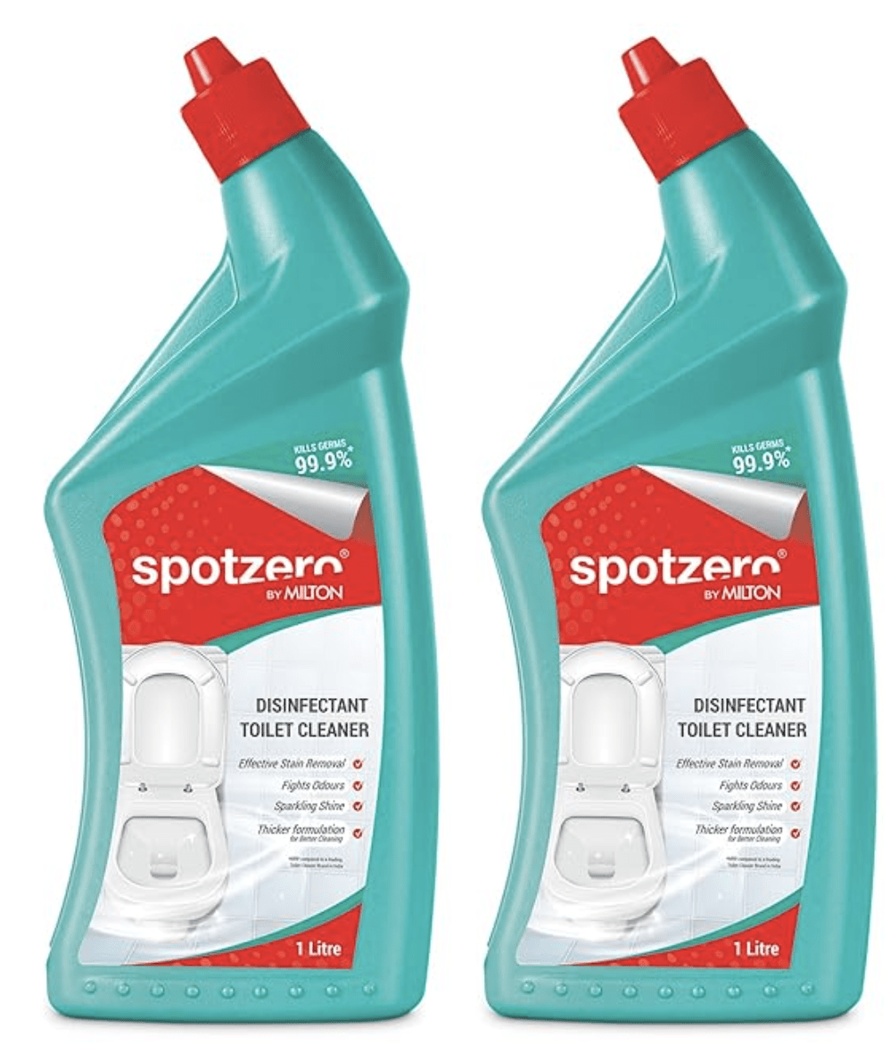 Spotzero By Milton Disinfectant Toilet Cleaner Set of 2, 1 Litre Each| Bathroom Cleaner Liquid