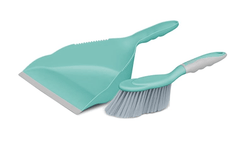 Spotzero By Milton Dustpan with Brush Plastic Multipurpose Dusting Brush Portable & Easy to Store, Aqua Green-1
