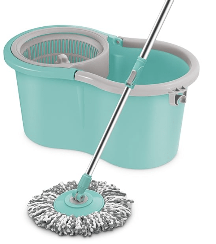 Spotzero by Milton Ace Spin Mop, Aqua Green-1
