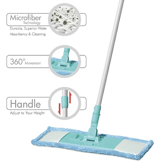 Spotzero By Milton Microfiber Flat Mopwet & Dry Cleaning (Aqual Green)…