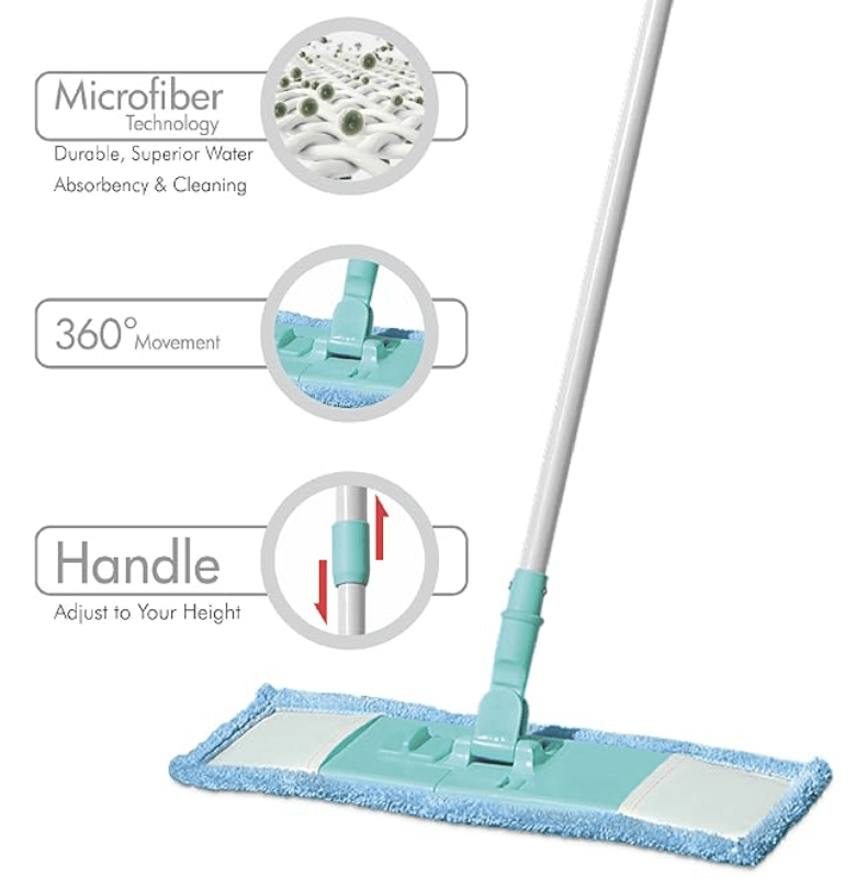 Spotzero By Milton Microfiber Flat Mopwet & Dry Cleaning (Aqual Green)…-1