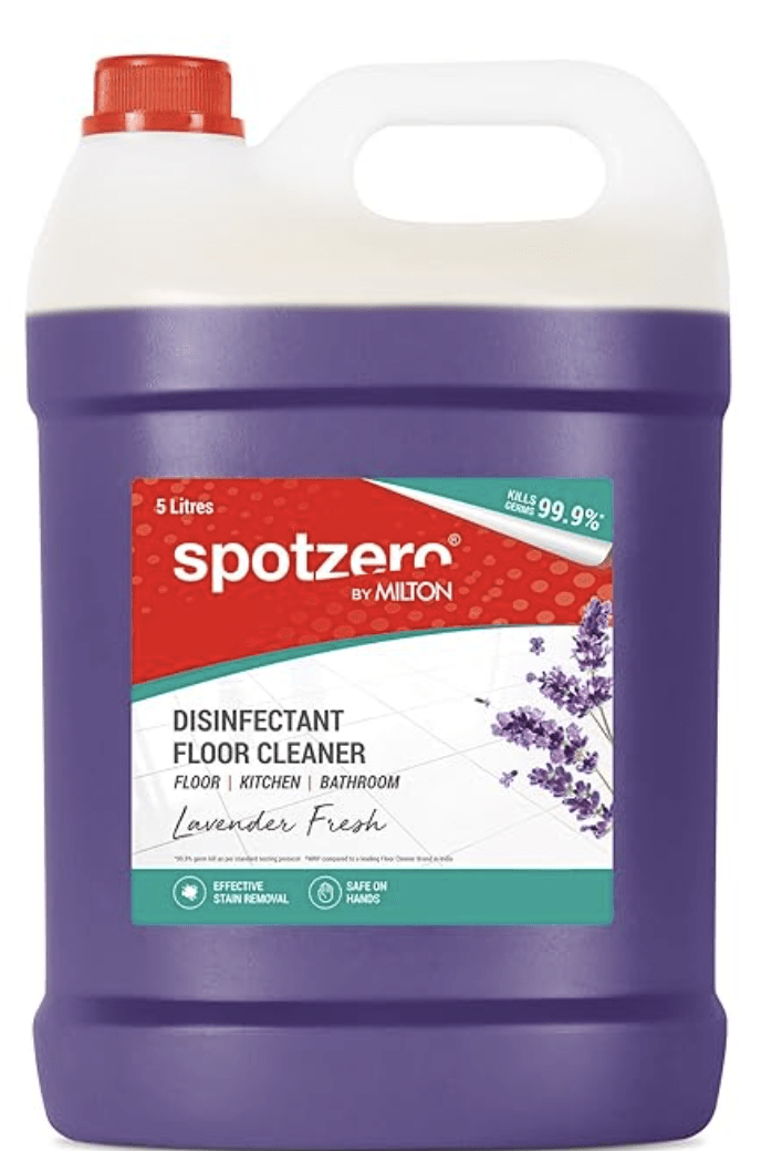 Spotzero by Milton Disinfectant Floor Cleaner, 5 Litres, Lavender | Surface Cleaner | Stain Removal