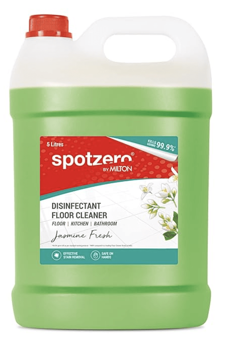 Spotzero by Milton Disinfectant Floor Cleaner, 5 Litres, Jasmine | Surface Cleaner | Stain Removal-1