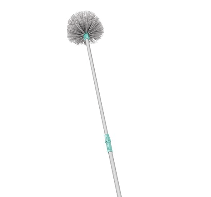 Spotzero by Milton Plastic Web Blaster Jala Cleaning Broom/Brush with Long Extendable Handle and Flexible bristles (Aqua Green)