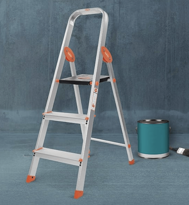 3 Step Foldable Aluminium Ladder with Scratch Resistant