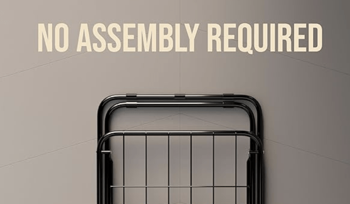 Cloth Drying Stand - 3 Way Folding, 42 Feet Drying Length, 20 Drying Rails (Black)