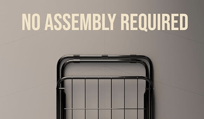 Cloth Drying Stand - 3 Way Folding, 42 Feet Drying Length, 20 Drying Rails (Black)