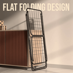 Cloth Drying Stand - 3 Way Folding, 42 Feet Drying Length, 20 Drying Rails (Black)-1