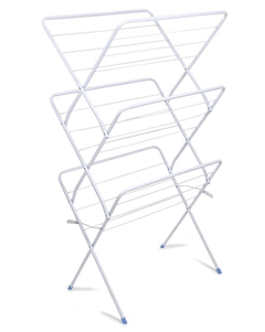 Cloth Drying Stand -3-Tier Clothes Drying Rack for Balcony & Indoors with 15 kg Drying Capacity-1