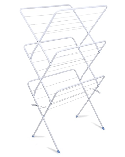 Cloth Drying Stand -3-Tier Clothes Drying Rack for Balcony & Indoors with 15 kg Drying Capacity