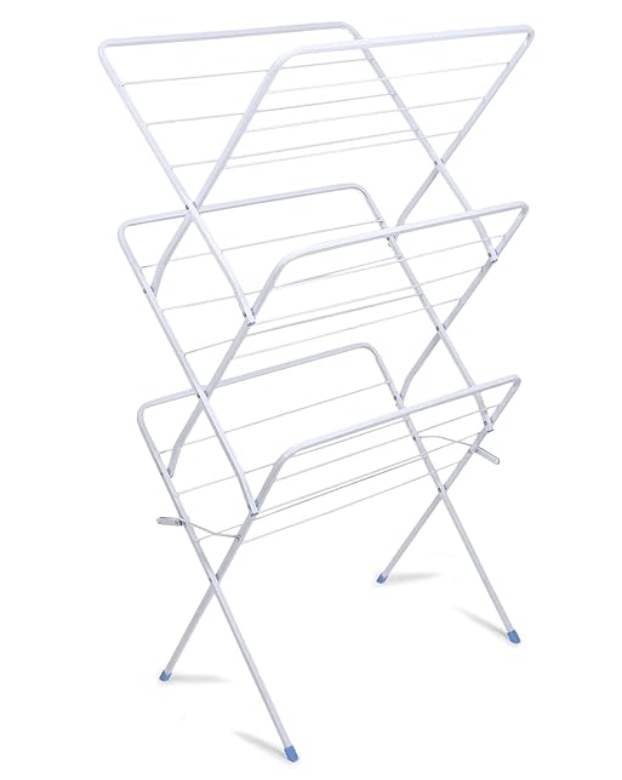 Cloth Drying Stand -3-Tier Clothes Drying Rack for Balcony & Indoors with 15 kg Drying Capacity-1