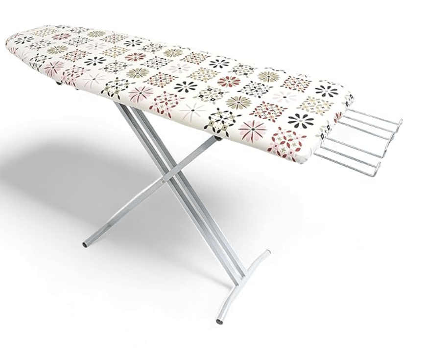 क्लासिक टी-लेग वुड इस्त्री बोर्ड (ब्लूम) इस्त्री स्टैंड 