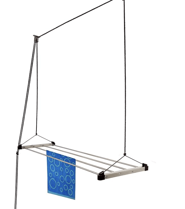Stainless Steel 4 Pipes Roof/Ceiling Pulley Operated Drying Rack/Cloth Dryer/Clothes Hanger for Balcony/Passage/Bathroom-1
