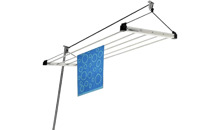 Stainless Steel 5 Pipes Roof/Ceiling Pulley Operated Drying Rack/Cloth Dryer/Clothes Hanger for Balcony/Passage/Bathroom-1