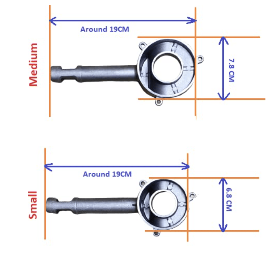 Gas Stove Glass Top Burner Set (1 Medium & 1 Small