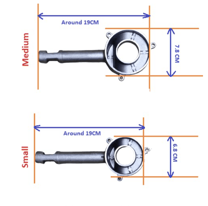 Gas Stove Glass Top Burner Set (1 Medium & 1 Small
