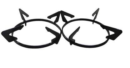 Glass Top Gas Stove Stand/Round Ring (Set of 4 Pieces) - Prestige Glass Top Stove (4)