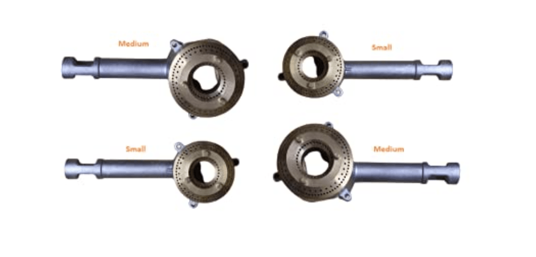 Gas Stove Glass Top Burner Set (2 Medium & 2 Small)