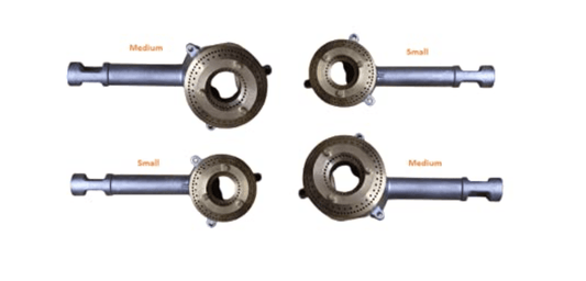 Gas Stove Glass Top Burner Set (2 Medium & 2 Small)