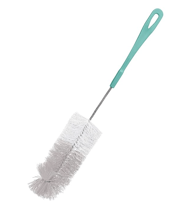 ஸ்பாட்ஜீரோ பை மில்டன் பிளாஸ்டிக் பாட்டில் பிரஷ் (DCPDKTH027ASSR0144, அக்வா கிரீன் மற்றும் வெள்ளை, 1 துண்டு பேக்) 