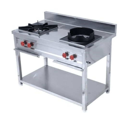 Commercial Stainless Steel Double Burner Gas Bhatti/Double Burner Gas Bhatti Usages for Canteen, Restaurant, Hotel/Chinese bhatti