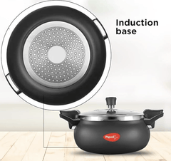 Pigeon By Stovekraft All in One Super Cooker Aluminium with Outer Lid Induction and Gas Stove Compatible 5 Litre Capacity for Healthy Cooking (Black)-2