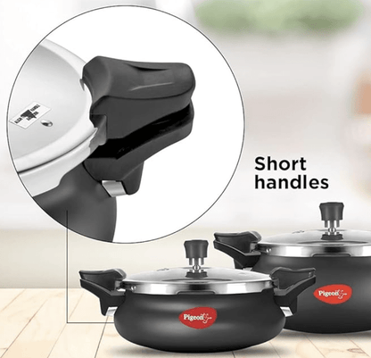 स्टोवक्राफ्ट का पिजन ऑल-इन-वन वैल्यू पैक हार्ड एनोडाइज्ड कुकर सेट, 5-पीस, काला 