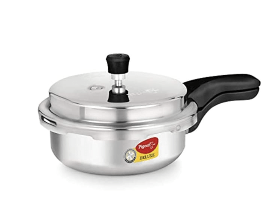 Pigeon by Stovekraft Aluminium Pressure Pan Junior with Outer Lid, 3.5 Litres, Silver