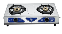 Pigeon by Stovekraft Stainless Steel Open Duo LPG Stove, 2 Burner, Silver (4)-1