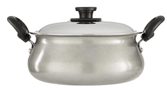 Pigeon by Stovekraft Aluminium Non-Stick Gravy Pot with Lid, 3 Litres (Red)-1