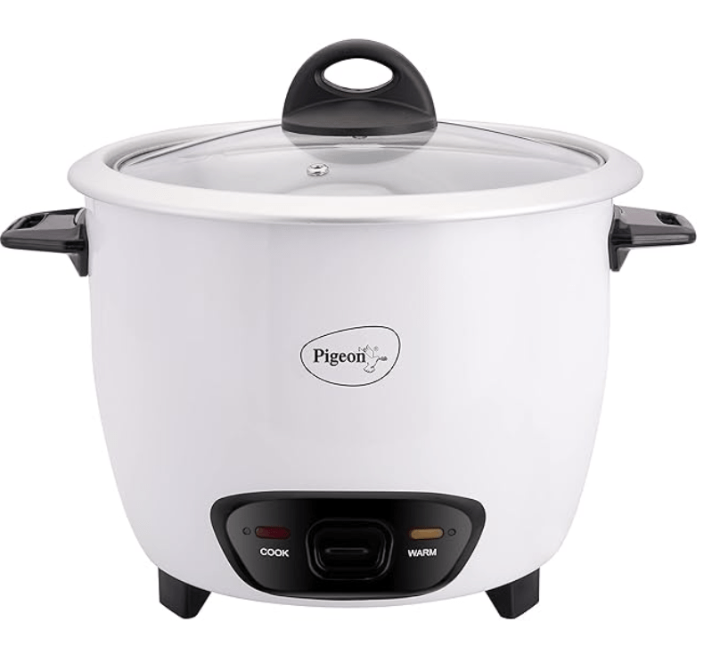 Pigeon by Stovekraft Joy 1.8 Liter Electric Rice Cooker 700 Watt, White