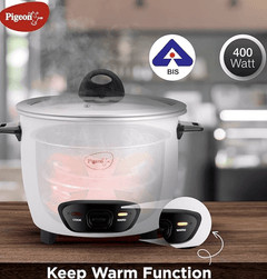 Pigeon by Stovekraft Joy 1.8 Liter Electric Rice Cooker 700 Watt, White-2