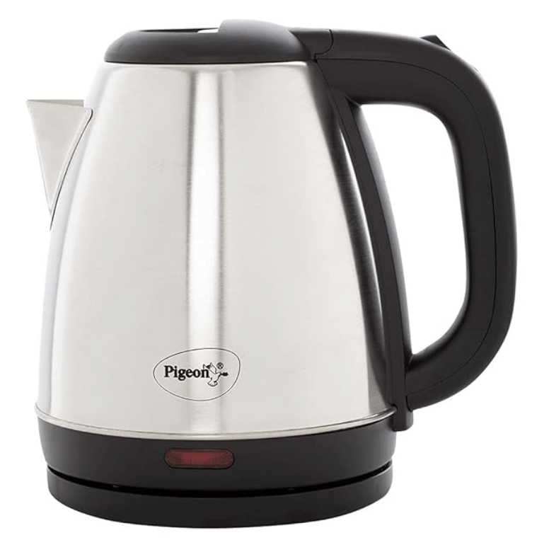 Pigeon by Stovekraft Amaze Plus Electric Kettle (14289) with Stainless Steel Body, 1.5 litre, used for boiling Water, making tea and coffee, instant noodles, soup etc. (Silver)