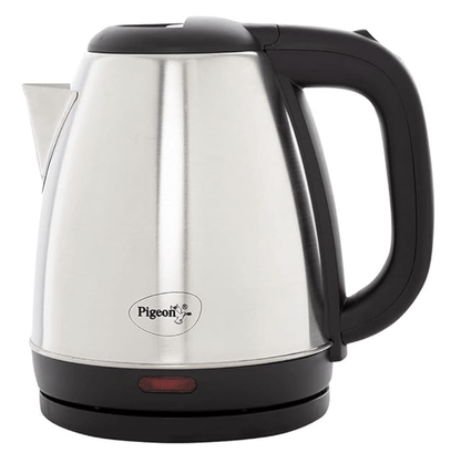 Pigeon by Stovekraft Amaze Plus Electric Kettle (14289) with Stainless Steel Body, 1.5 litre, used for boiling Water, making tea and coffee, instant noodles, soup etc. (Silver)