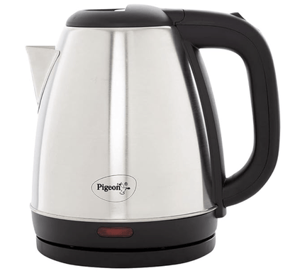 Pigeon by Stovekraft Amaze Plus Electric Kettle (14313) with Stainless Steel Body, 1.8 litre, used for boiling Water, making tea and coffee, instant noodles, soup etc. 1500 Watt (Silver)