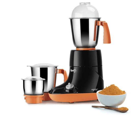 Pigeon by Stovekraft Egnite 750-Watt Mixer Grinder with 3 Stainless Steel Jars for dry grinding, wet grinding and making chutney