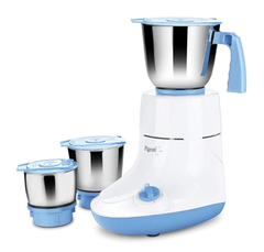 Pigeon by Stovekraft Glory 550 Watt Mixer Grinder with 3 Stainless Steel Jars for Dry Grinding, Wet Grinding and Making Chutney, white (14430)-1