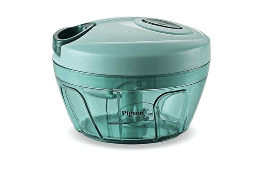 Pigeon Polypropylene Mini Handy and Compact Chopper with 3 Blades for Effortlessly Chopping Vegetables and Fruits for Your Kitchen (12420, Green, 400 ml)