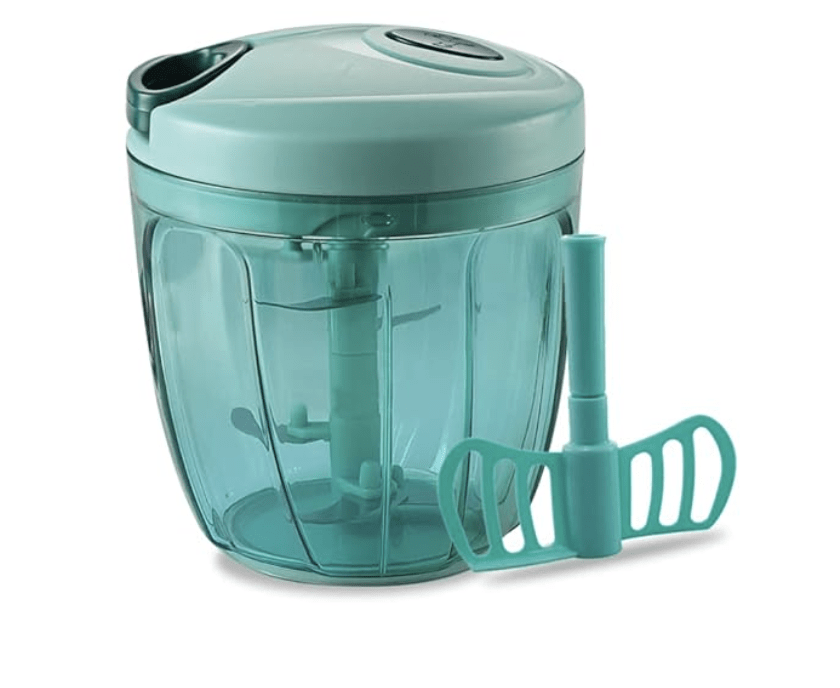 Pigeon Handy Chopper with 5 Stainless Steel Blades and 1 Plastic Whisker (14077 , XL, Green)