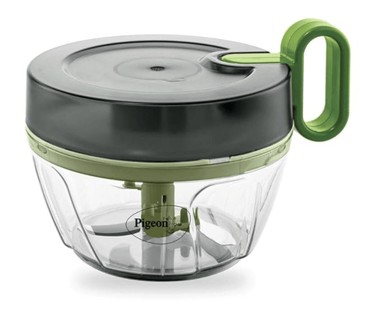 Pigeon 14515 Plastic Mini Handy Pro and Compact Chopper with 3 Blades (400 ml, Grey)