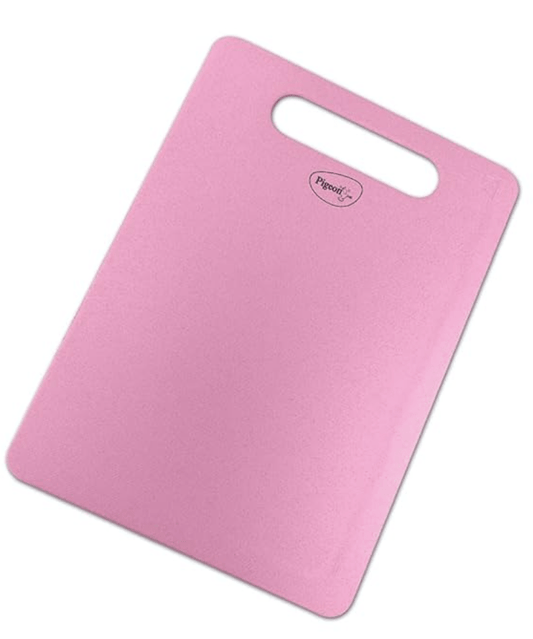 Pigeon Strong Polycarbonate Chopping Cutting Board with Handle (Pink), M (14744)