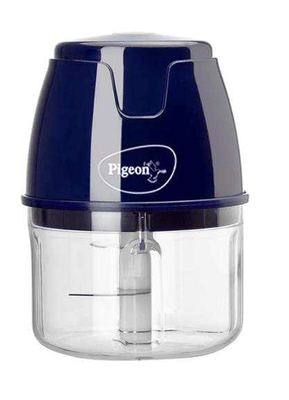 Pigeon Zoom Electric Chopper 250 ml, Portable with 3 Stainless Steel blades for Effortlessly Chopping Vegetables and Fruits - Blue