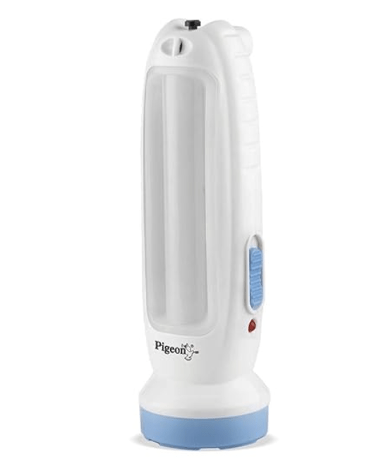 Pigeon by Stovekraft Vega Led Emergency Rechargeable Lamp with 900 mAH and 4 Hours Backup, White, Medium (Vega Emergency Lamp)