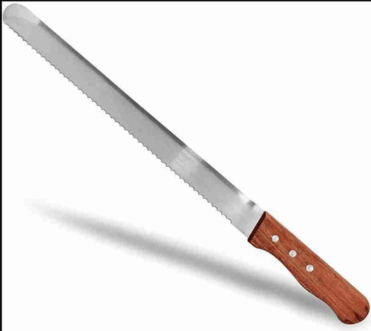 Flair Bread knife big tooth 14 inch wooden handle