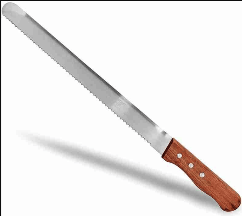 Flair Bread knife big tooth 14 inch wooden handle-1