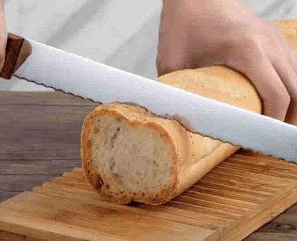 Flair Bread knife big tooth 14 inch wooden handle