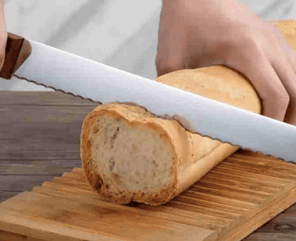 Flair Bread knife big tooth 14 inch wooden handle